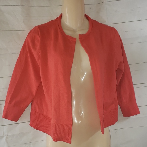 Ann Taylor Tops - Ann Taylor Orange Shrug Jacket sz L (NWT) Ann Taylor Tops - Ann Taylor Orange Shrug Jacket sz L (NWT)
